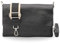 BRISE Umhängetasche Damen Echtes Leder ELISA Handgemachte Handtasche Kleine Schlanke Tasche 3 Fächer Crossbody Bag mit Ledergurt + Optionalen Breiten Gemusterten Riemen Made in Italy (Schwarz-4)