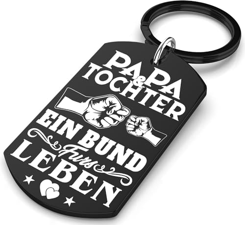 Allpeak Geschenke für Papa, Vatertagsgeschenk für Papa - Vater Tochter Schlüsselanhänger Papa Geschenk Geburtstag, Geschenk Vatertag, Bonus Papa Geschenk, Papatag Geschenk, Papa Geschenk Weihnachten
