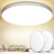 OUILA LED-Deckenleuchte, 2 Stück, 24 W, 4000 K, Deckenleuchte, Badezimmer, IP44, Durchmesser 28 cm, anwendbar für Badezimmer, Schlafzimmer, Küche, Wohnzimmer, Balkon