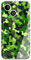 Berkin Arts Compatible with iPhone 13 Mini Case Clear TPU Cover Green Camouflage Design Lush Hues Leafy Minimalism