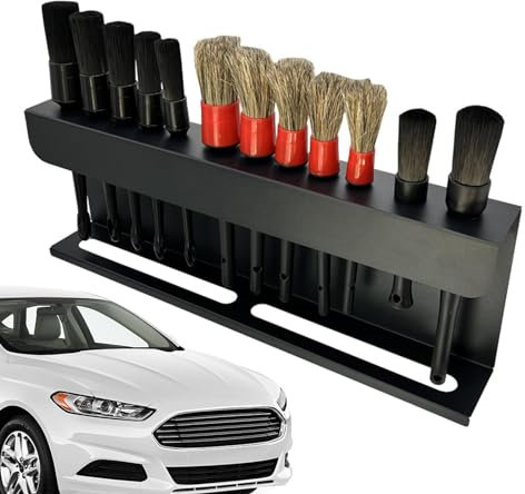 Support de brosse de nettoyage pour voiture – Support de brosses de nettoyage Durablle | Support mural pour pulvérisateur de nettoyage automobile pour garage, 45 x 6,1 x 16,8 cm