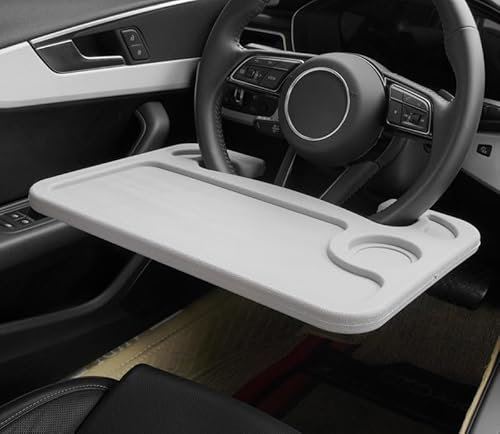 GREB Auto Lenkrad Schreibtisch für Benz Vito(W447) Compact 2014 2015 2016 2017, Multifunktionaler Tragbare Lenkrad Tisch AutoLaptop Tablett Schreibtisch,Grey