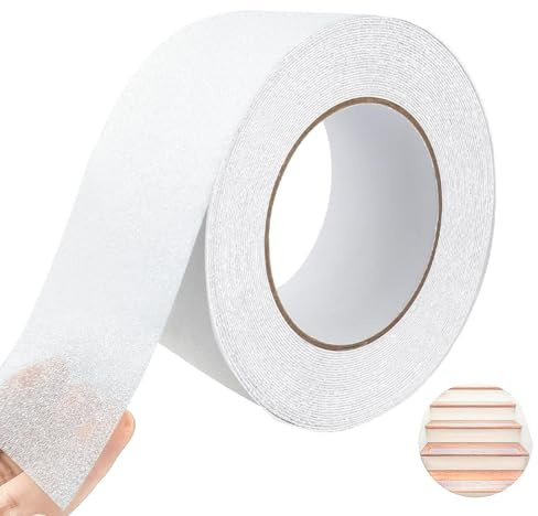 XNJIHWA Rutschfeste Klebeband Selbstklebend Treppenstufen Matten Transparent Antirutschmatte für Treppen,Küche,Zimmer,Toilette,5cmx10m