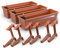Plastard Blumenkasten Milano 3er Set 60 cm lang mit Hydroeinsatz Wasserstandsanzeiger und Balkonhalterung witterungsbeständiger Pflanzkasten Farbe Terrakotta