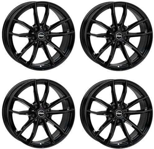 4x Rial Felgen Alufelgen X12 7.5Jx18 ET51 5x112 diamant-schwarz kompatibel mit MINI/BMW Countryman Clubman One Cooper