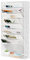 JEBELE 10 Tier Wall Magazine Holder Self Assembly File Rack Wall Mounted Letter Organiser Mail Document Storage Metal,White