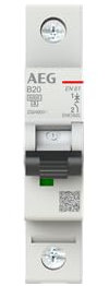 AEG Leitungsschutzschalter EN61 B20 1-polig 20A 6kA Typ B Schutz vor Überlast und Kurzschluss ideal für Haus Gewerbe und Industrie einfache Hutschienenmontage robust und langlebig