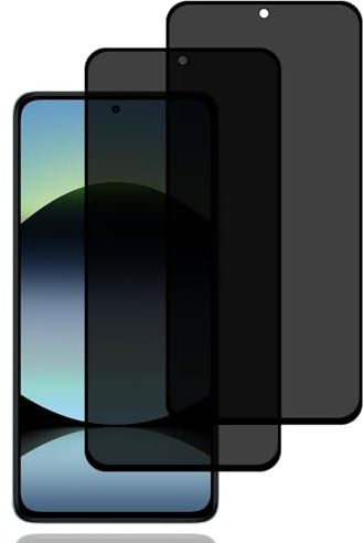 Protector Pantalla de Privacidad para Xiaomi Redmi Note 14 4G/5G [2 Piezas], Cristal Vidrio Templado Antiespia, Dureza 9H, Anti-Rasguños, Sin Burbujas, Anti-Espía Protector Pantalla para Redmi Note 14