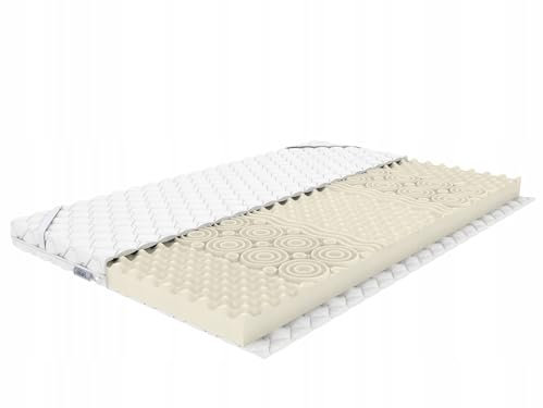 REM-Sen Matratzen Topper Matratzentopper 90x200cm Höhe 7 cm Härtegrad 4 (H4) Mattress Feste Topper aus Polyurethanschaum mit Massageprofil, Dreilagige Membranhülle Für Sofa, Bet, Öko-Tex Zertifiziert