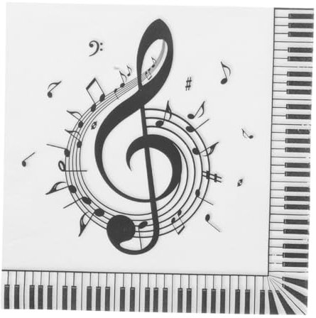 CALLARON 20stücke Musiknoten Bedruckte Servietten Einwegservietten Für Party Urlaub Und Geburtstag Dekorative Tischzubehör Aus Papier