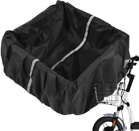 Regenschutz Für Fahrradkörbe - Wasserdichte Regenhaube | Wasserdichte Abdeckung | Radkorb-Abdeckung Aus Oxford-Stoff | Urban Riding-Zubehör Mit Reflektorstreifen Für Motorräder Und Elektroroller