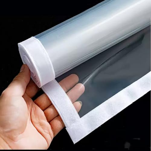 XINGWANGG Kit D'isolation de Fenêtre pour l'hiver,transparent Film Isolant pour Fenêtre,Rideau Thermique Anti Froid,Imperméable,Coupe-vent,pour Salon Chambre,Personnalisé (135cm x 240cm)