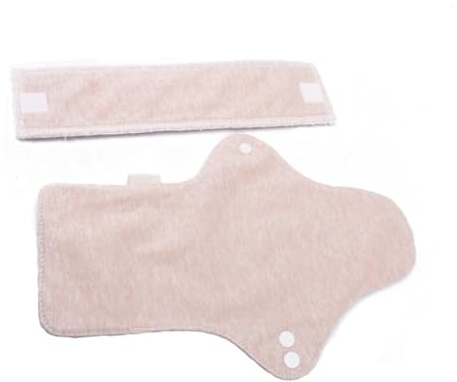 DEARMAMY 2 Stück Wiederverwendbare Waschbare Stoffbinden aus Atmungsaktivem Bio-baumwollstoff Saugstark für Damen Menstruation und Wochenbett Umweltfreundlich Komfortabel