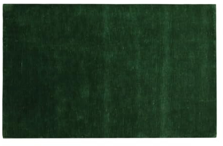 Handgewebter Gabbeh Teppich 100% Wolle Grün Unifarben 120x180 cm HL1082