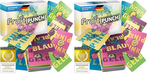 GOODS+GADGETS Fruit Punch Kartenspiel mit Stoop Effekt; Gehirntraining mit Spaßfaktor, Konzentration & Aufmerksamkeit Machen Dich zum Sieger (Packung mit 2)