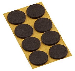 Metafranc Filz-Gleiter Ø 28 mm - selbstklebend - braun - 8 Stück - Effektiver Schutz Ihrer Möbel & Stühle / Möbelgleiter-Set für empfindliche Böden / Stuhlgleiter / Bodengleiter / 645166
