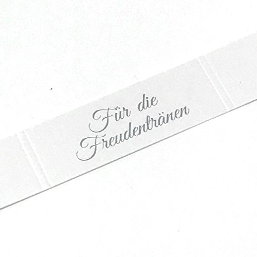 KATINGA Freudentränen Banderolen auf der Hochzeit für Taschentücher (silber geprägt) (100 Stück)
