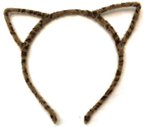 Dark Brown Leopard Print Hens Night Party Alice Band Cat Ear Headband Hair Women Hair Accessories Design Party Felt Wire