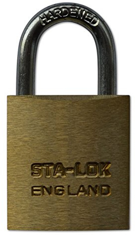B&G STA-LOCK C Series Brass Open Shackle Padlock - Steel Shackle - 32mm KD - C125