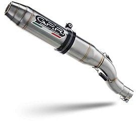 GPR Pot échappement marque GPR compatible avec Husqvarna Smr 125 4T 2010-2013, Deeptone Inox, Échappement légal, homologué,silencieux avec db killer amovible et tuyau de liaison spécifique
