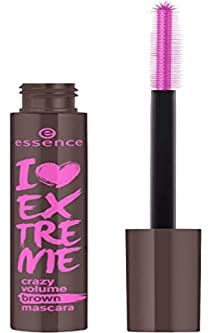 essence I love extreme crazy volume brown mascara, Braun, volumengebend, sofortiges Ergebnis, vegan, Nanopartikel frei, ohne Parfüm, ohne Alkohol, 1er Pack (12ml)