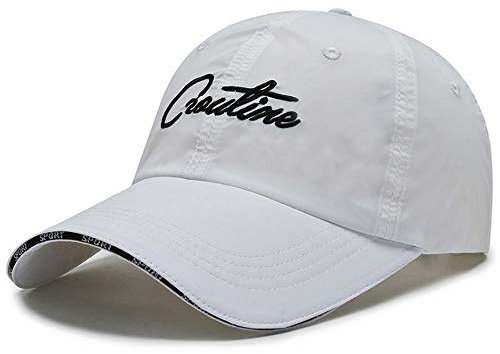 CLAPE Quick Dry Baseball Cap Wasserdicht Sport Running Cap Unisex Cappy UPF50 + Outdoor Kappen Schnell-trocknend Schildkappe Schildmütze Herren (CP14-White)