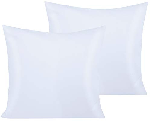 NTBAY 500 Fadenzahl ägyptischer Baumwolle Kissenbezug, 2er Set 40x40 cm Kopfkissenbezug, Superweicher Premium und Gemütlich Kissenhülle, Weiß