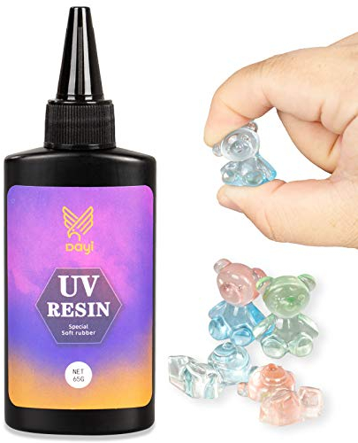 Funshowcase UV Harz weich Kleber für Silikonform Schmuck Handyhülle transparent schnellhärtend 65 ml