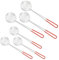 LYTIVAGEN 6 PCS Spider Strainer Skimmer Ladle Silicone Handle Wire Skimmer Spoon Stainless Steel Sieve Set Hot Pot Strainer for Cooking and Frying (11.4x3”/10.6x2.6”)