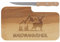 WAIDMANNSHEIL Wooden Bread Board Alder Knife 3 Gift Men Women Hunter Chopping Board Wooden Gift Idea for Him and Her