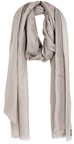 Bovari Kaschmir Schal Damen - 100% Kaschmir - Extra Leicht/Hauchzart - Premium Cashmere - extra dünner Schal/Sommerschal - 200 x 70 cm (Taupe)