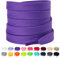 Olukssck Lacci Scarpe Piatti Colorati, [2 Paia] Stringhe Scarpe Resistenti Lacci da Ricambio per Scarpe Sportive, Scarponcini, per Adulti e Bambini - Larghezza 10 mm, Viola Scuro, 60cm