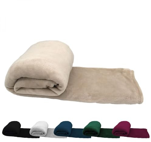 Vivezen - Decke, Kuschelplaid, Sofaüberwurf aus ultraweichem Flanell - 150 x 200 cm oder 220 x 240 cm