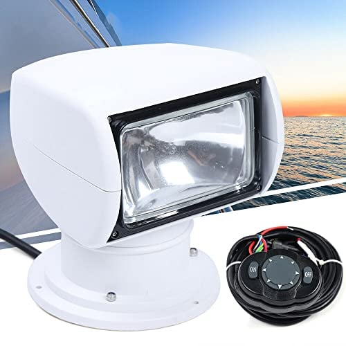 12V 100W Marine Fernbedienung Suchscheinwerfer Boot Suchlicht Suchscheinwerfer für Truck Auto Boot (Weiß)