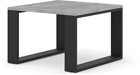 BIM Furniture Couchtisch Luca 60 x 60 cm Quadrat Beistelltisch Tisch für das Wohnzimmer (Beton)