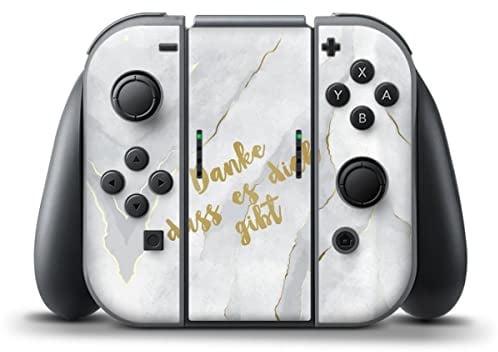 DeinDesign Skin kompatibel mit Nintendo Switch Controller Folie Sticker Spruch Adventskalender Marmor