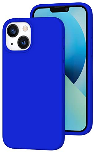 K TOMOTO Custodia Compatibile con iphone 13 Mini, Protezione Contro le Cadute Antiurto in Silicone Liquido Anti-Impronte con Fodera in Microfibra per iphone 13 Mini 5,4 Pollici 2021, Blu Klein