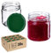 KADAX Bocaux hermétiques en verre de 200 ml, petits plateaux avec couvercle à vis pour fruits en conserve, confitures et miel (lot de 20, vert)