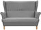Bonni Stilvolles skandinavisches Zweisitzer Ushak Sofa Denver mit Armlehnen und Holzfüßen, Polstersofa, Polstermöbel, Couch vom Hersteller, Couchgarnitur, Sofagarnitur (grau)
