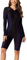Ecupper Damen Badeanzug Einteiler Rash Guard Zip Up Lange Ärmel Surfen Bademode Gebaut in BH Badeanzüge Reißverschluss(Neoprenfrei) Schwarz-H L