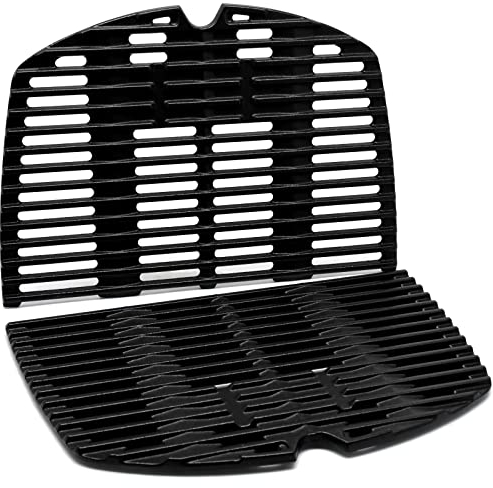 Adviace 7645 65811 Gusseisen Grill Grillroste Ersatz für Weber Q200 Q220 Q2000 Q2200 Q2400 Serie Gasgrills Zubehör, 53060001, Roste Gitter Grillteile für Weber Q 200 Grillteile, 2er-Pack