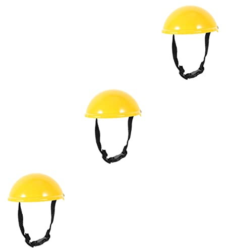 Mipcase 3pièces Chapeau Amusant pour Chien Casque Décoratif pour Animaux De Compagnie Chapeau De Sécurité Extérieur pour Chien Design Ajustable Matériau De Haute Qualité pour