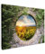 MuchoWow© Leinwand Bilder 80x60 cm Wanddeko Wohnzimmer Aesthetic Room Decor Deko Zimmer Wandbilder Modern Fotogeschenke Sonnenblumen - Fensterblick - Blumen - Sonne