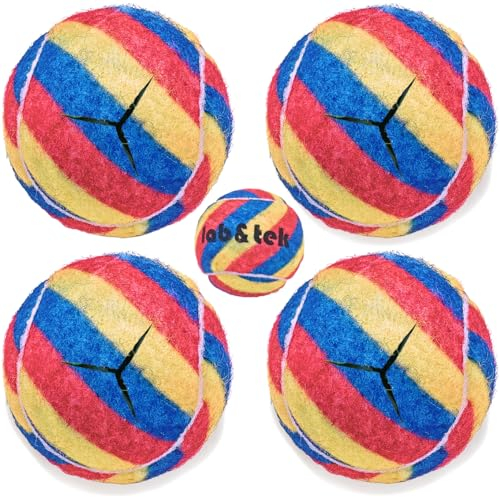 lab&tek Extra-Durable Precut Tennis Balls | Kit of 4 Units + 2 Cleaning Wipes | Ideal for Walkers, Chair Foot Covers, Floor Protection, and Desk & Tables Legs | Italian Brand