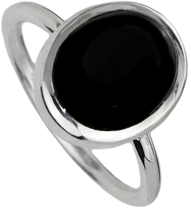 I-be, Onyx Edelstein Ring oval 925 Sterling Silber, 104412/10x12 (58)