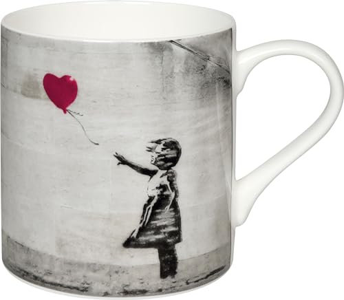 Banksy Kaffeebecher 'Girl with Balloon' - Keramik, Becher, Tasse, 400 ml