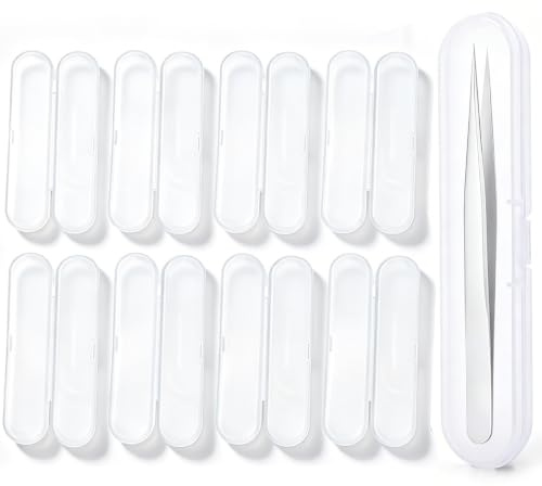 Capiant 8 PACK Glass Nail File & Acne Needle Organizer Case, Clear Storage Box for Nail Tools & Blackhead Extractor Tools