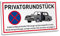 ARTFAVES® Hinweisschild - Privatgrundstück Parkverbot | witziges Warnschild Hinweisschild/Achtung/Warnung | Größe: 30 x 15 cm