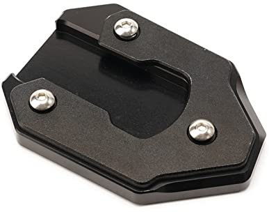 Standverlängerungspolster Motorradständer Seitenständer Vergrößerungsständer Verlängerungsplatte Für Kawasaki Für Vulcan 650 S VN650 2015-2021 (Color : Black)