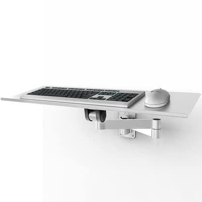 YhsPkh Wall Mount Keyboard Shelf, Adjustable Wall Mouse Keyboard Rack, Telescopic Keyboard Holder, Industrial Wall Keyboard Stand, Space Saving